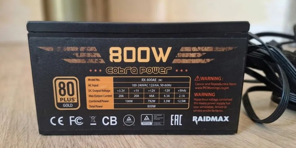 Fonte  COBRA GOLD 800W ATX - MODULAR - RX-800AE - Foto 2