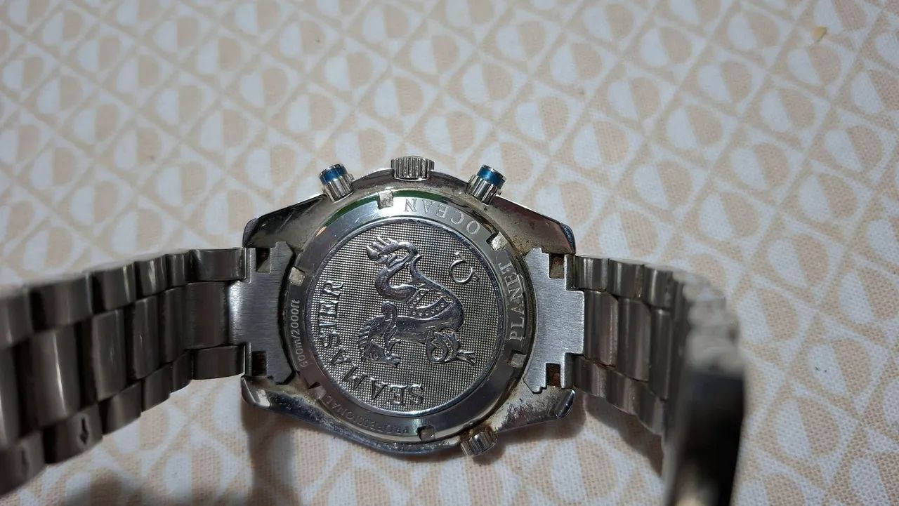 Relógio Ômega mod. 007 fio Azul todo funcional - Foto 3