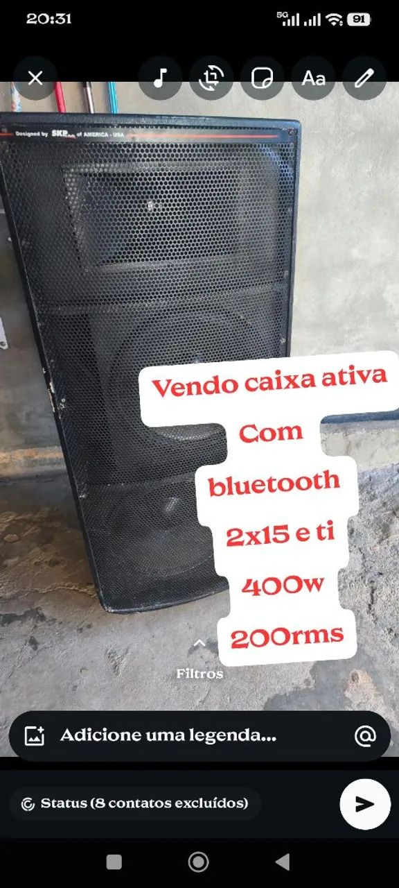 Caixa ativa com bluetooth 
