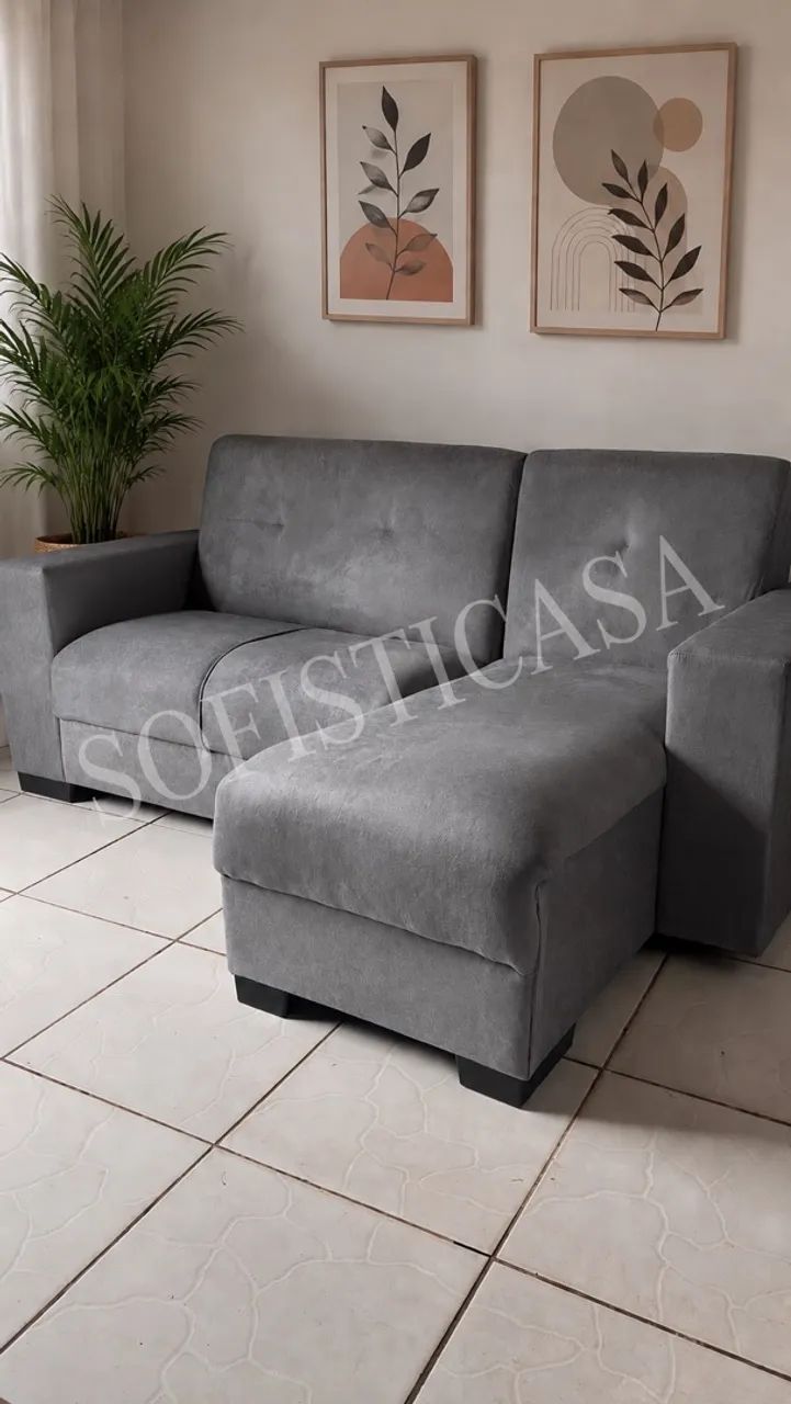 Sofá chaise novo, espuma D33 - Foto 3