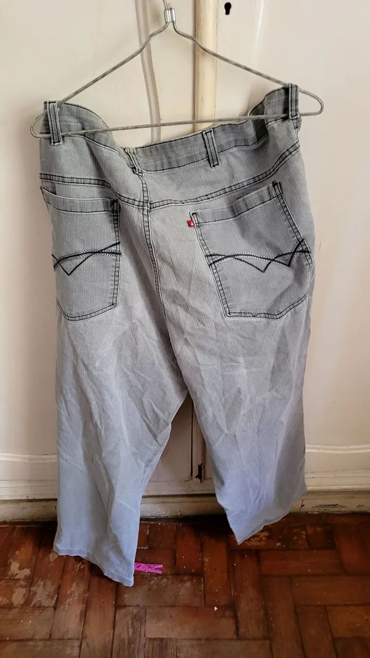 Calça jeans lavado preto,  52 - Foto 2