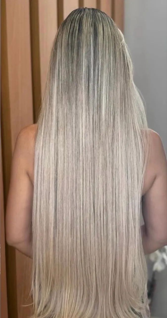 Vendo cabelo Loiro 70 cm Liso Fino
