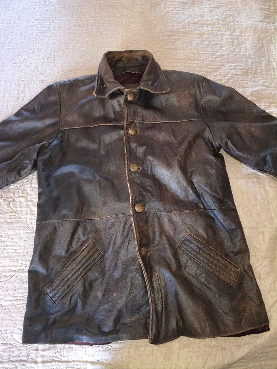 Jaqueta de couro legítimo Blu leather - Foto 4