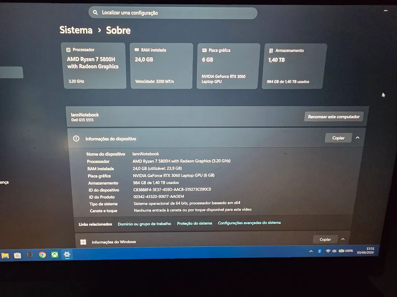 Notebook gamer Dell g15 - Foto 4