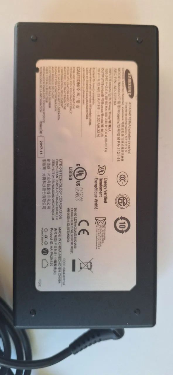 Fonte Samsung Original 19v 6.32a - Foto 2