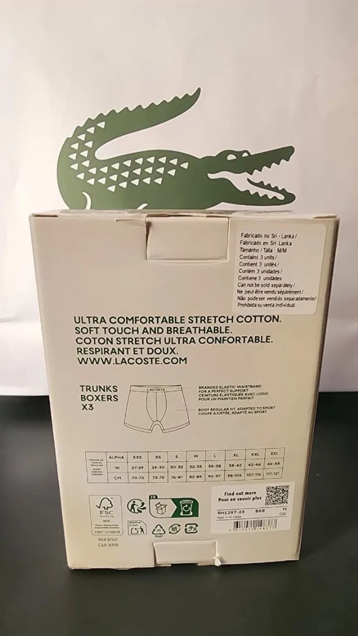 Pack de Cuecas Lacoste Original - Foto 3