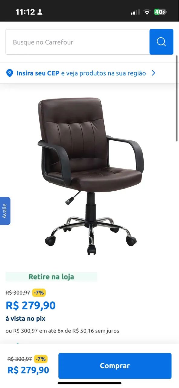 Cadeira pra escritório  - Foto 3