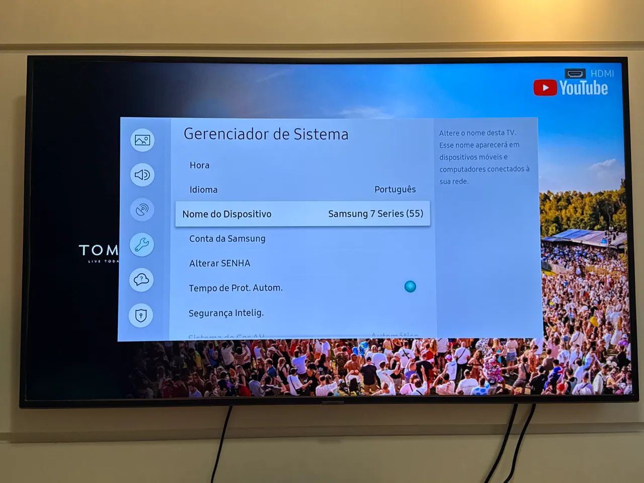 Smart TV 55 Polegadas Samsung 4K RU7100 - Foto 2