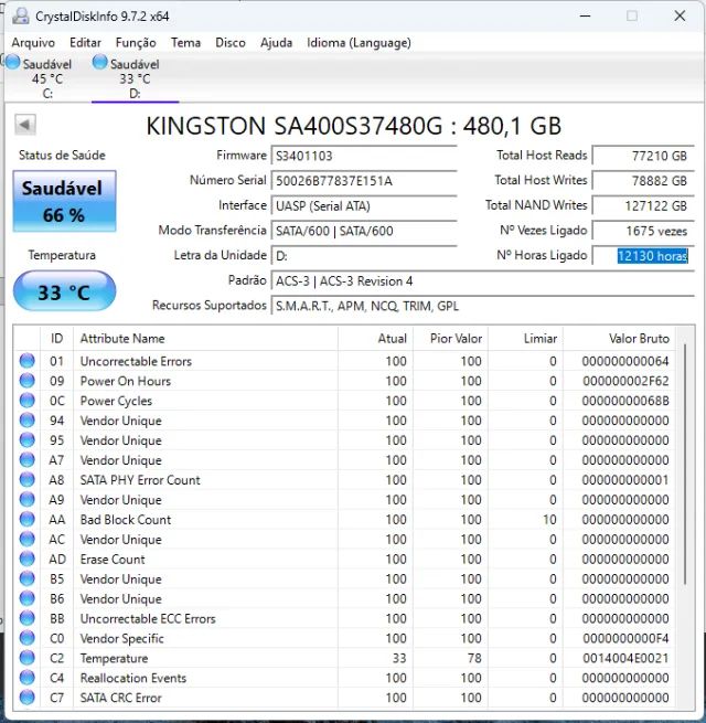 SSD SATA 480GB Kingston - Foto 2