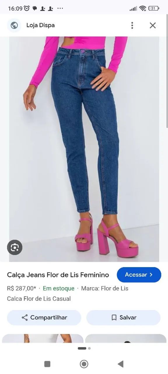 Calça flor de liz Tam 38 - Foto 4