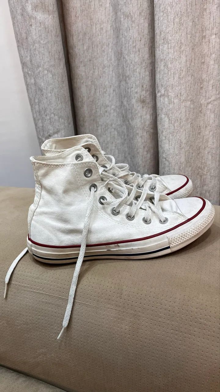 All star cano alto branco - Foto 3