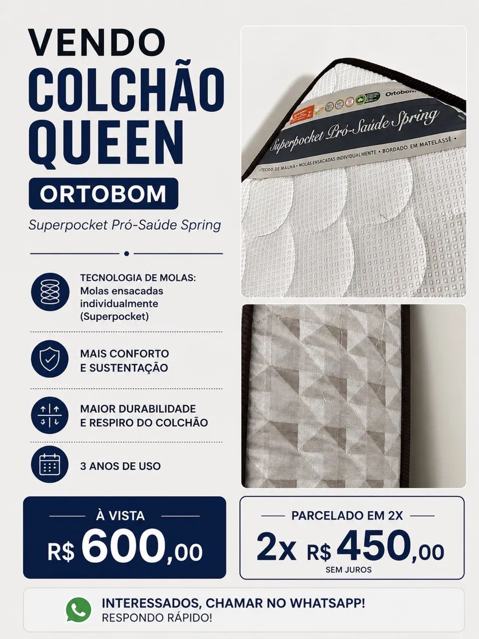 Colchão Ortobom Queen - Foto 3