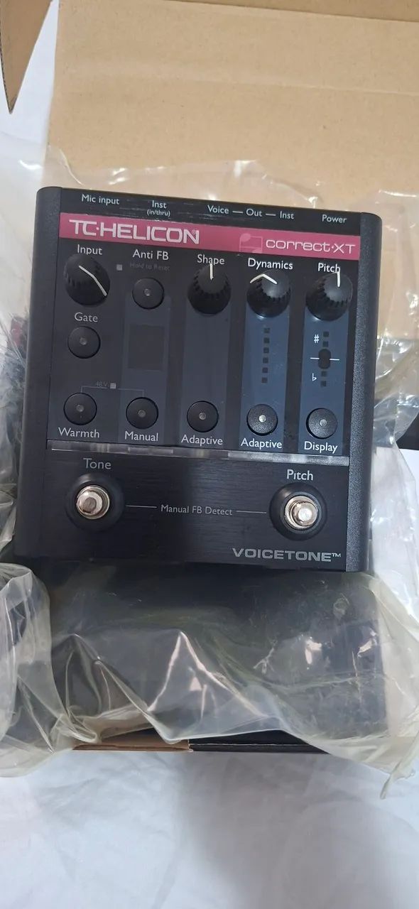 Pedal corretor de voz tc helicon voiceyone correct xt