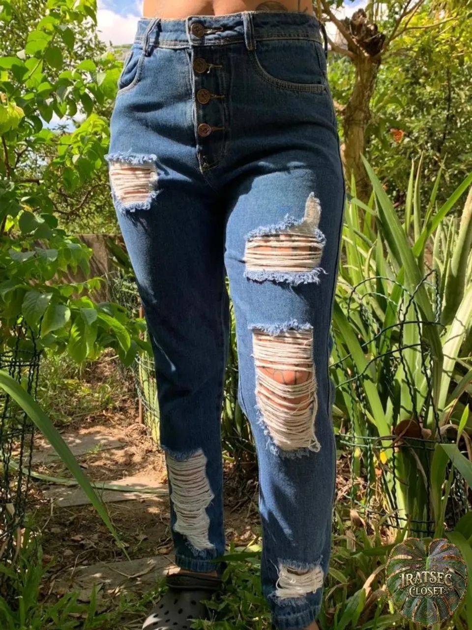 Calça Jeans feminina - Destroyed  - Foto 2