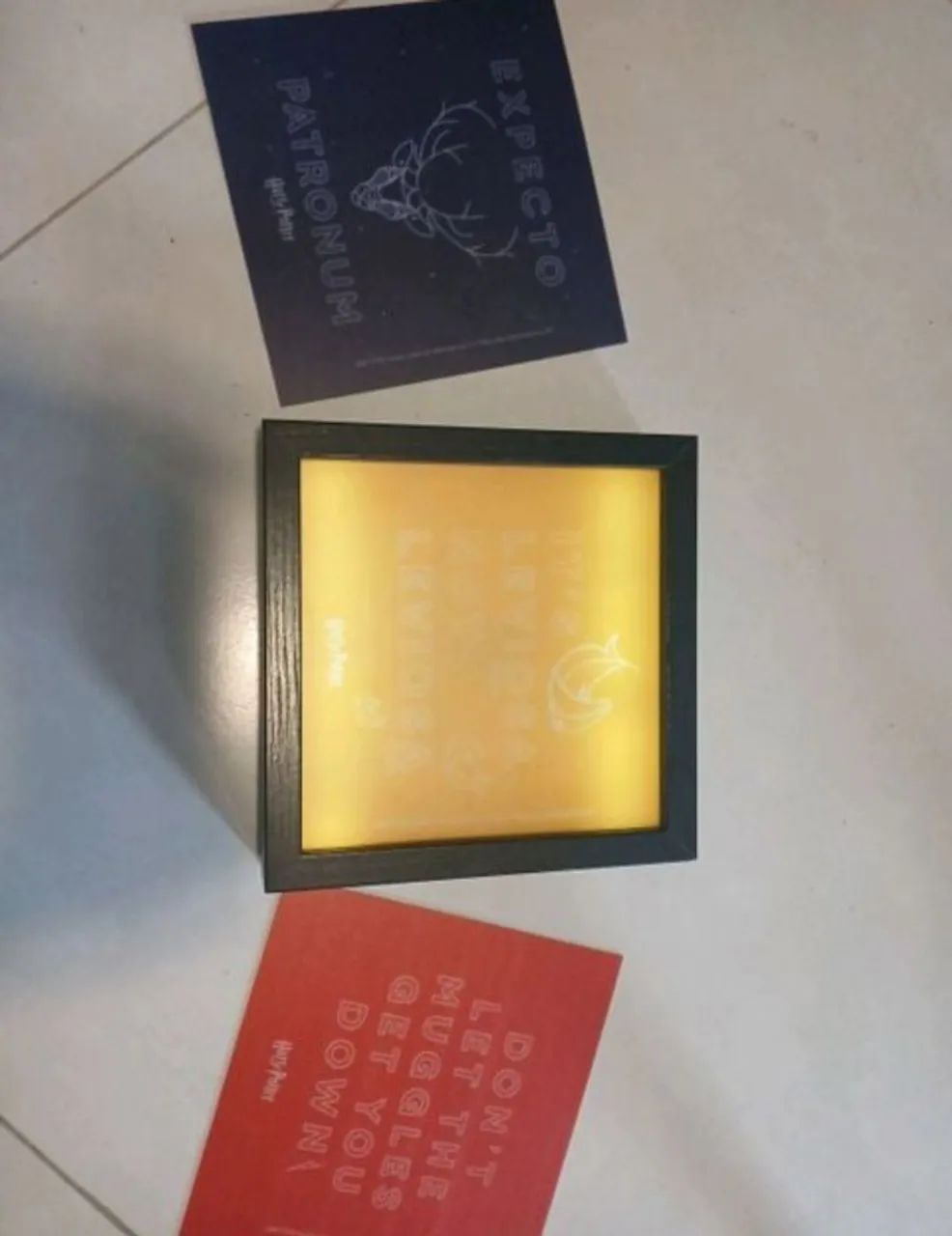 luminária harry potter com 3 telas