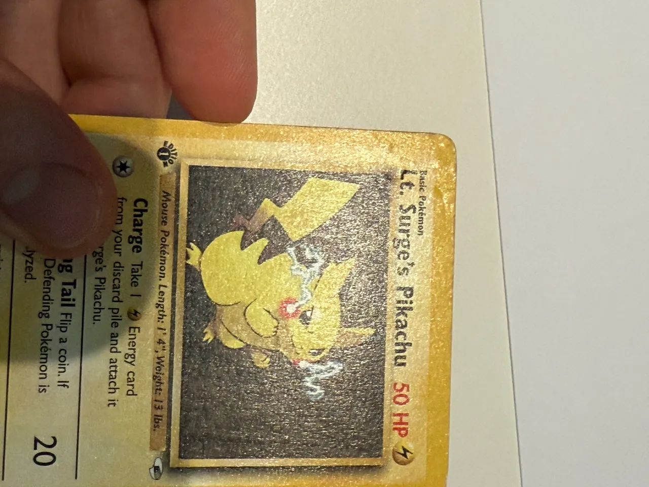 Carta Pokémon - Lts Surge Pikachu 1st edition  - Foto 2