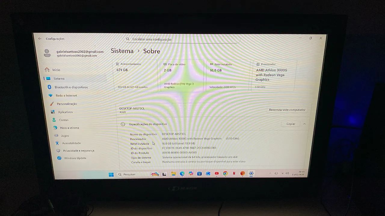 Pc gamer com kit completo 