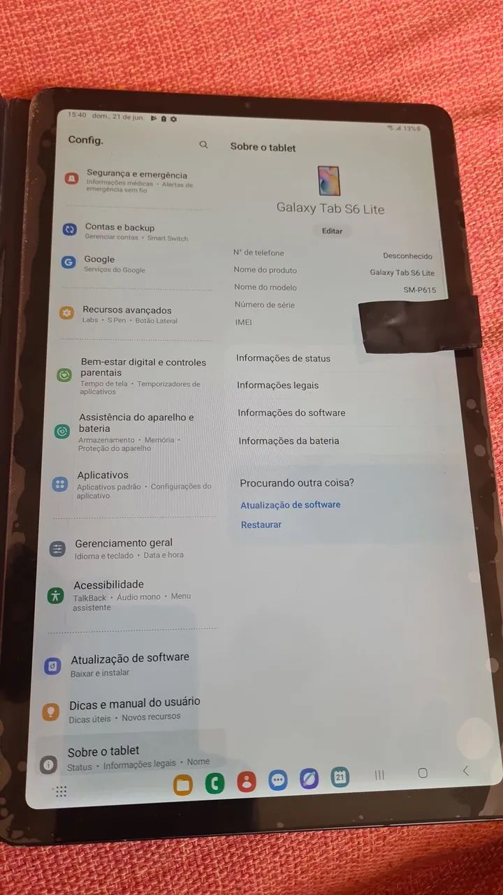 Samsung Tab S6 lite P615 Chip/Wi-Fi case magnética caneta - Foto 2