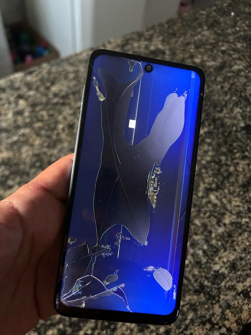 Celular Moto G tela queimada 