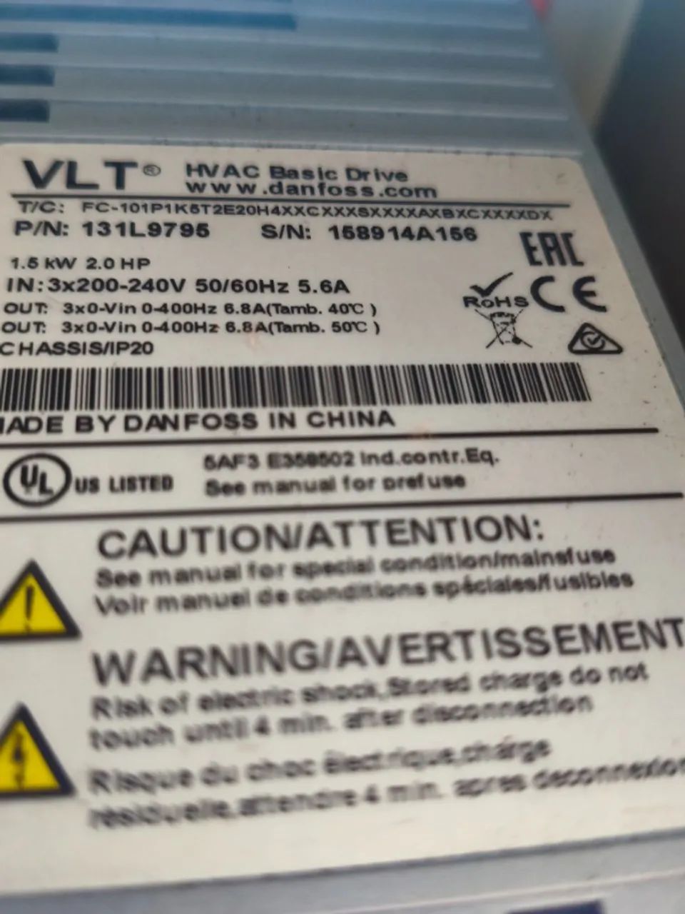 Painel de controle de motor trifásico com inversor Danfos VLT - Foto 3