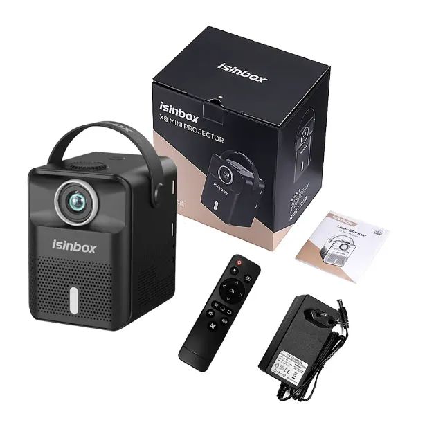 Projetor ISINBOX X8 (Android, WiFi, 5G) + Tripé - Foto 3