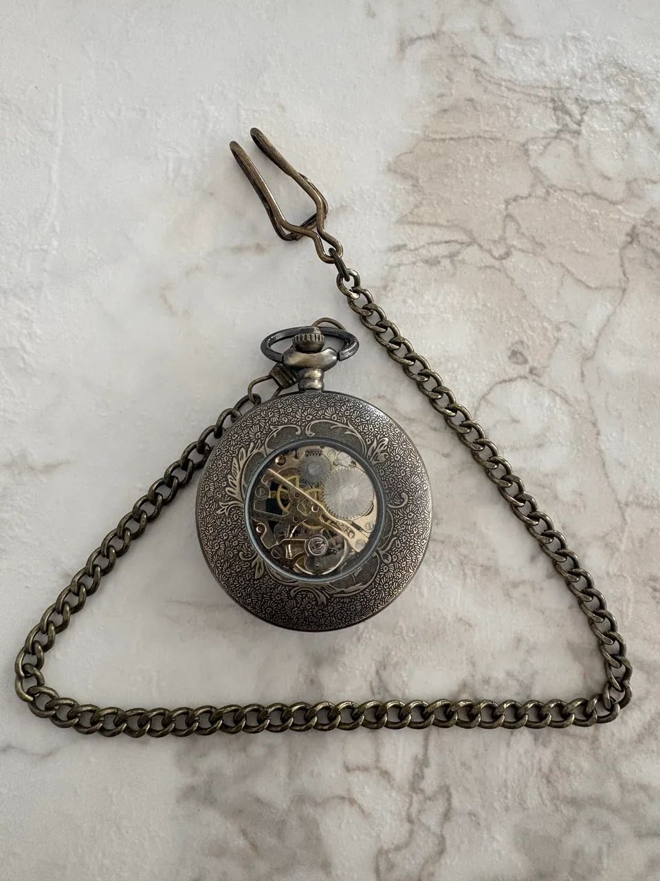 Relógio de bolso mecanizado- Steampunk Skeleton - Foto 3