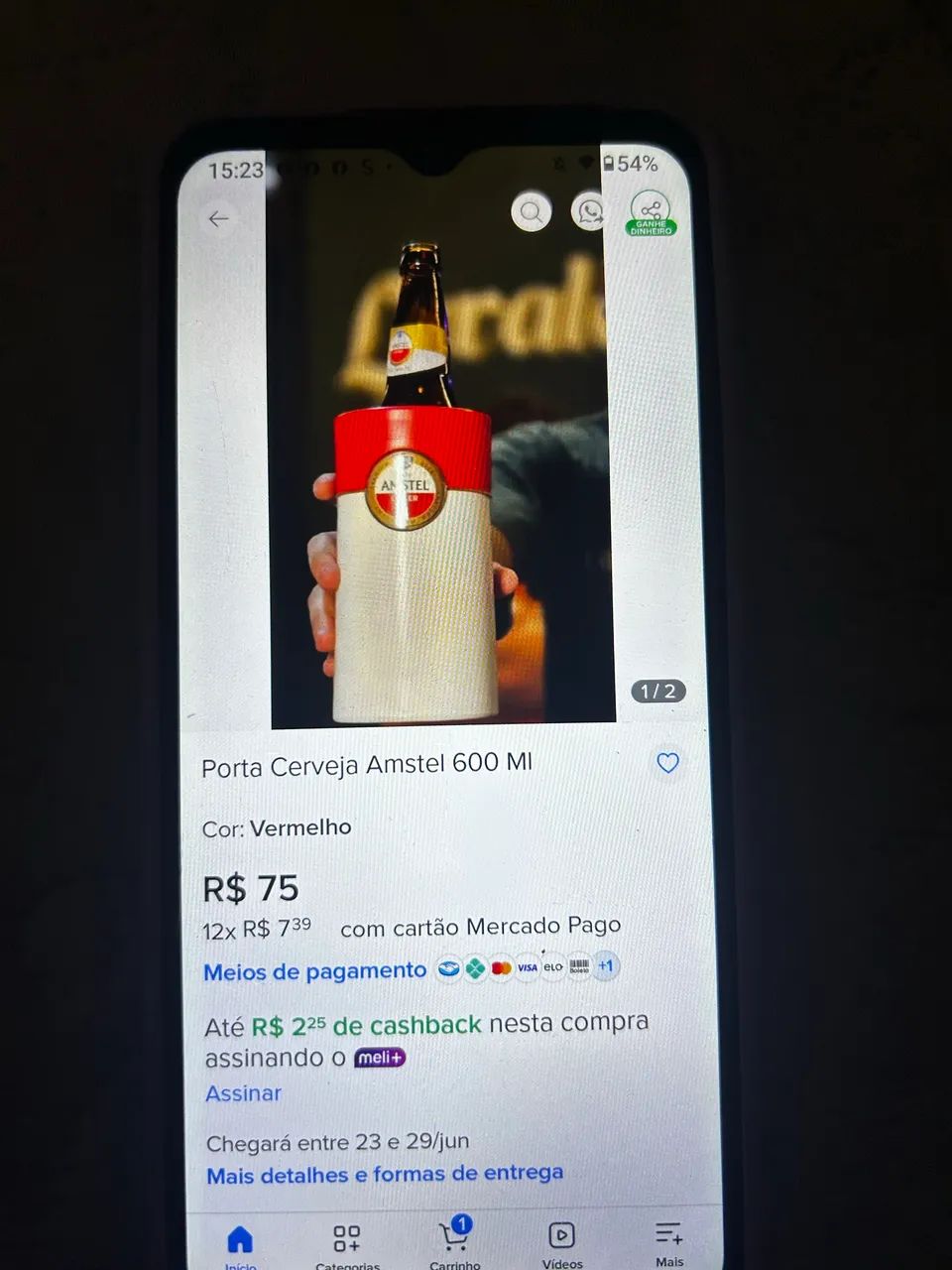 IMPERDÍVEL!!!  AMSTEL PORTA GARRAFA 600ml TÉRMICA CAMISINHA - Foto 3