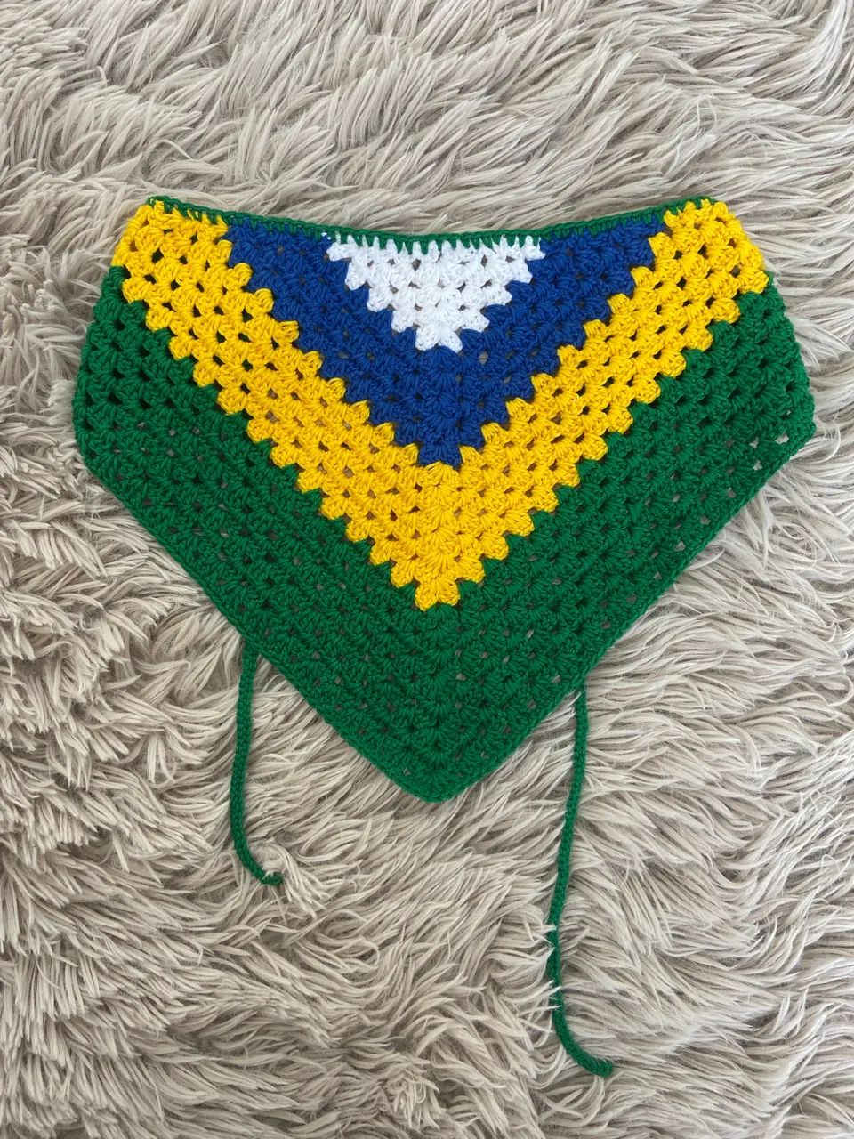 Bandana Brasil Crochê  - Foto 4