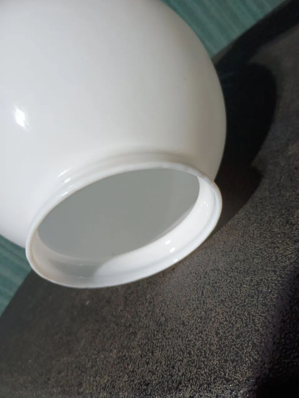 Lustre branco de vidro - Foto 2