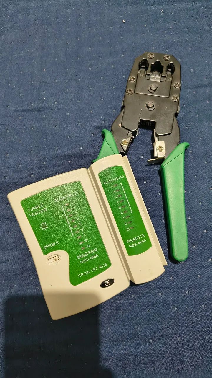 Kit redes - testador e alicate de crimpagem de cabo de