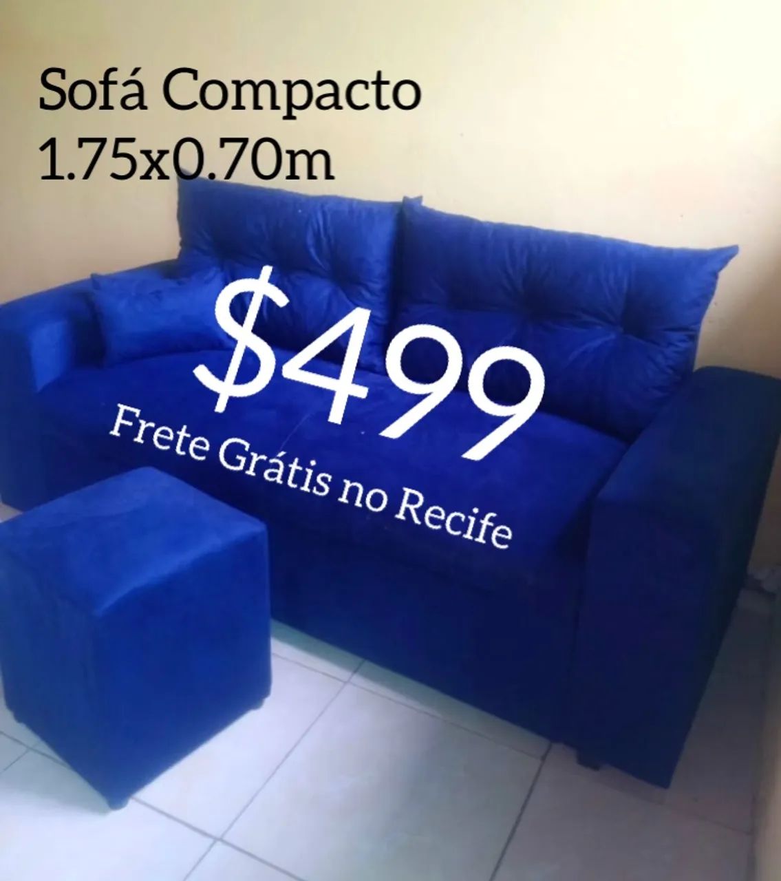 Sofá Compacto Village no suede aveludado  - Foto 2