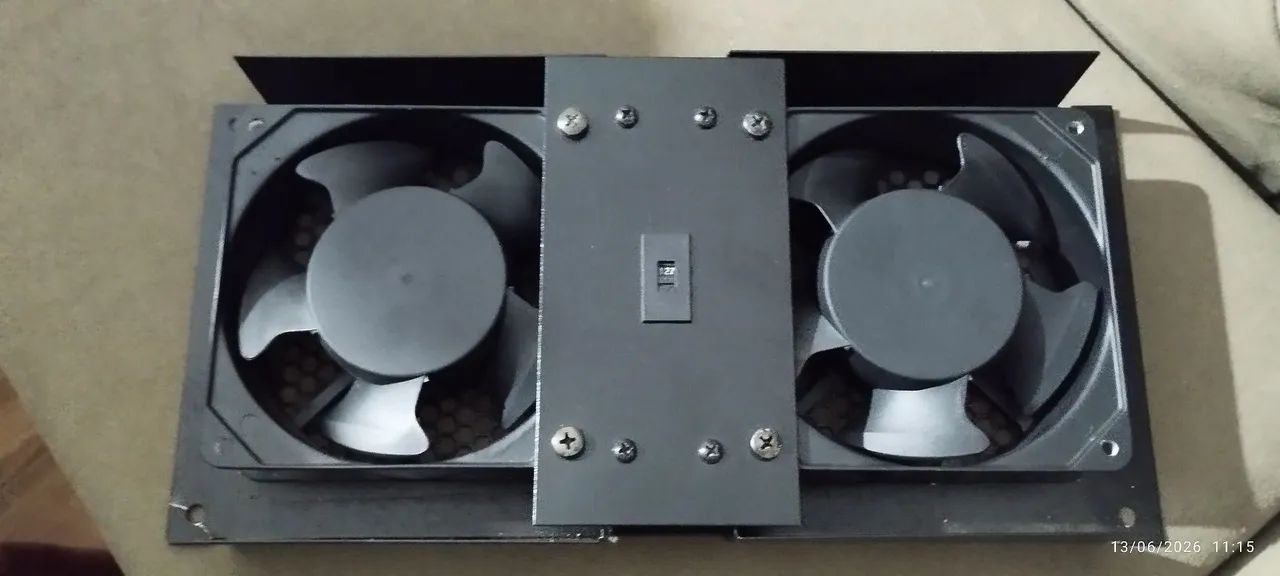 VENTILADOR DOBLE PARA ARMARIOS RACK bivolt  - Foto 2