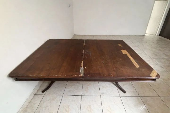 Mesa de Jantar Grande em Madeira com Base Dupla - Foto 3