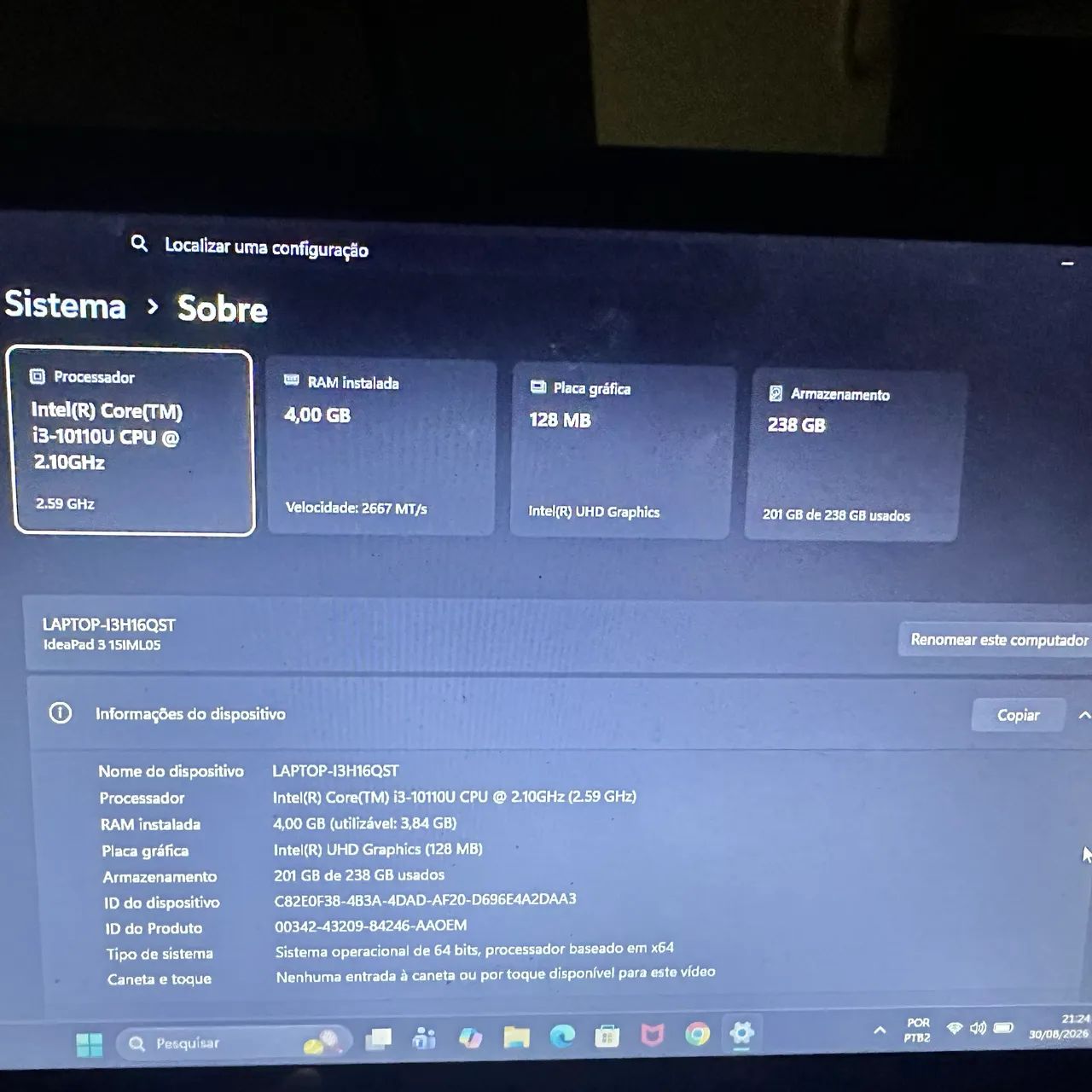 Notebook Lenovo I3 SSD - Foto 3