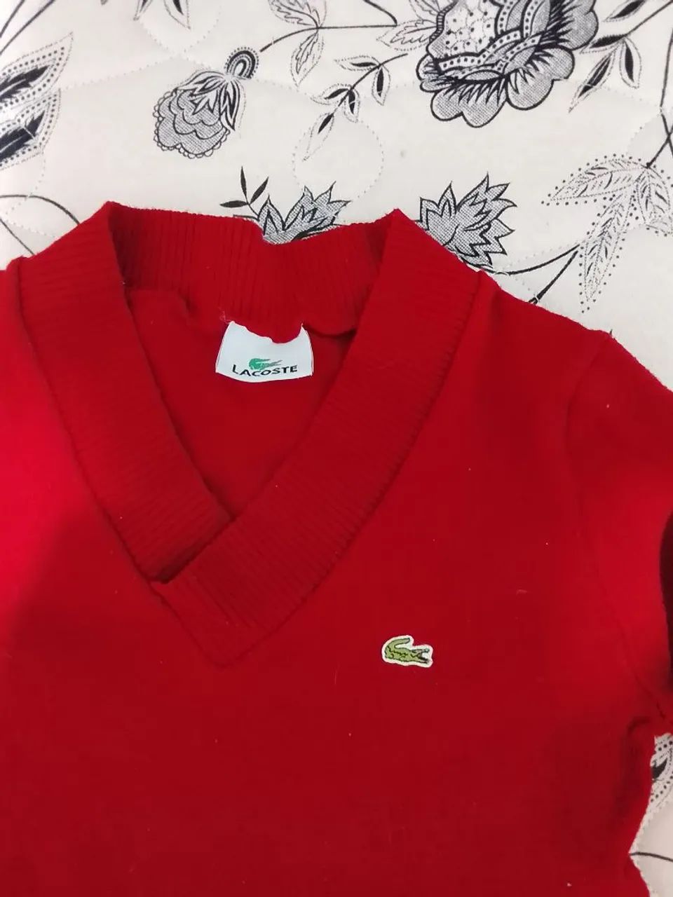 Suéter vermelho com elastano Lacoste  - Foto 3