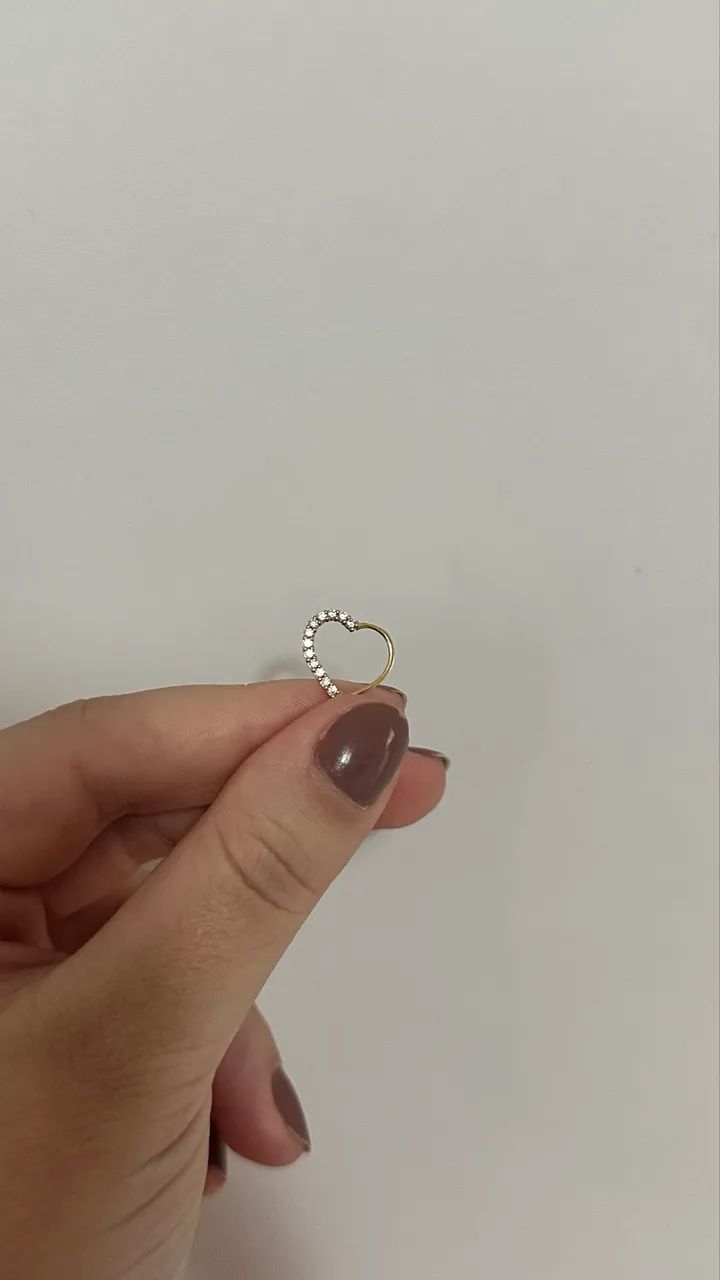 OURO 18K | Piercing Coração Cravejado  - Foto 2