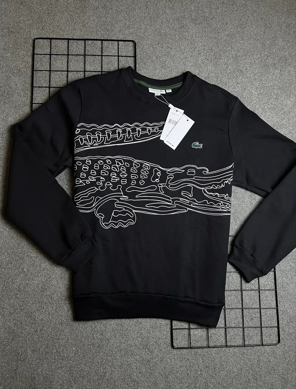 Moletom Lacoste Crocodilo Artístico Preto