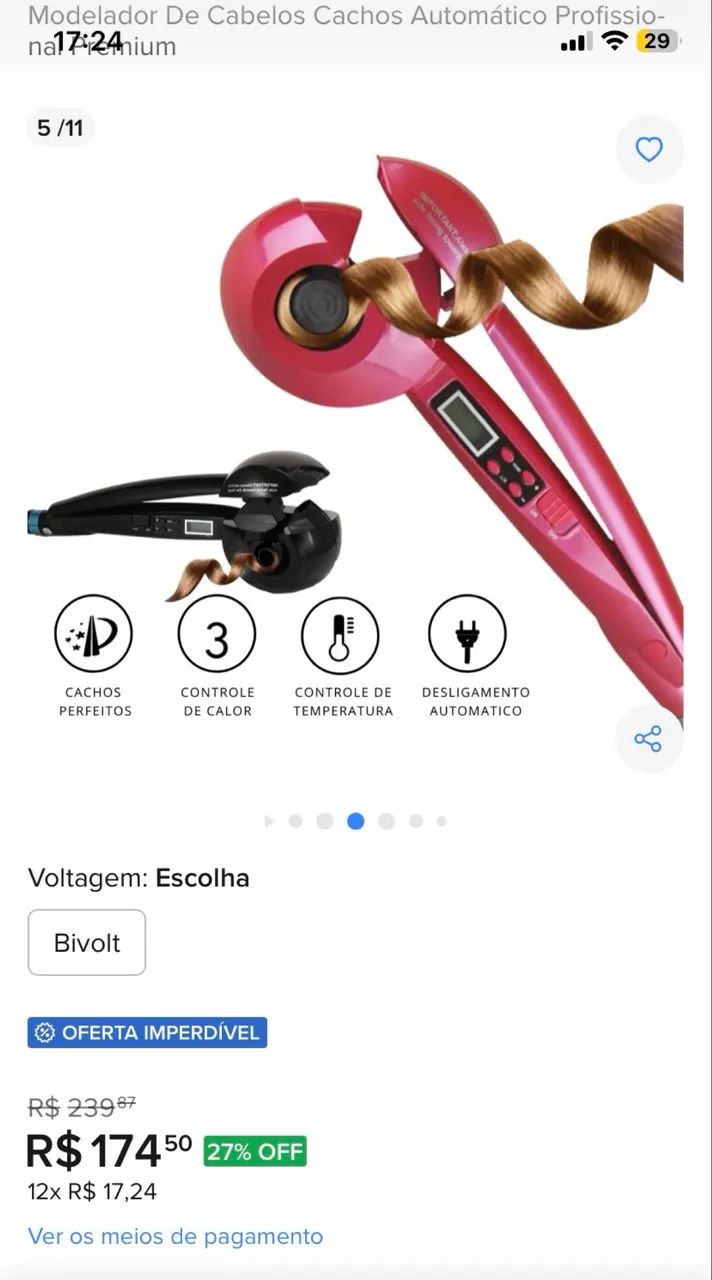 Modelador de cachos 220v - Foto 3