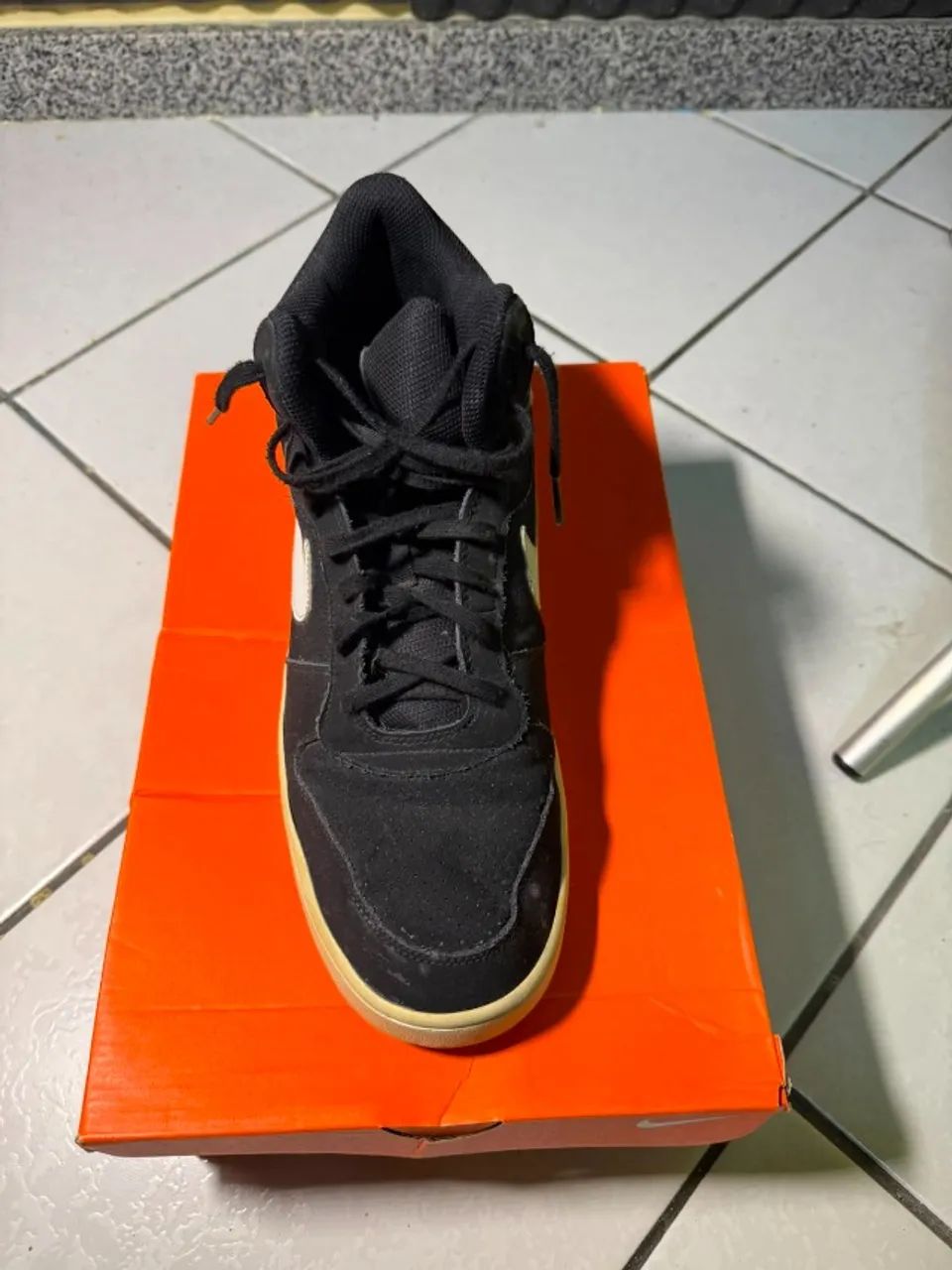 Nike Court Borough Mid Black Action Preto - Foto 3