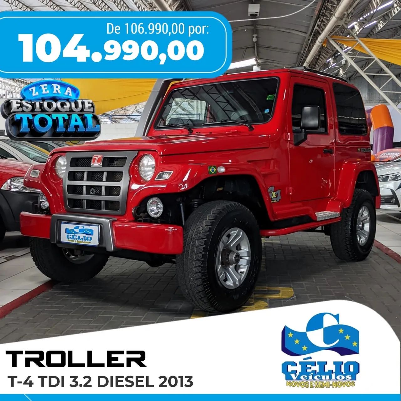 Troller T-4 T-4 4x4 3.2 TGV tdi Cap. Rígida Diesel 2013