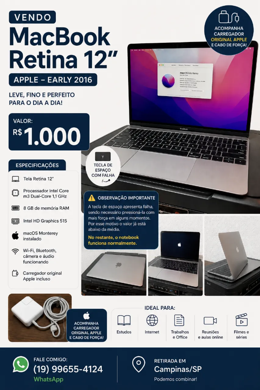 Macbook Air M1 512gb/8gb - Notebooks - Jardim Santa Genebra