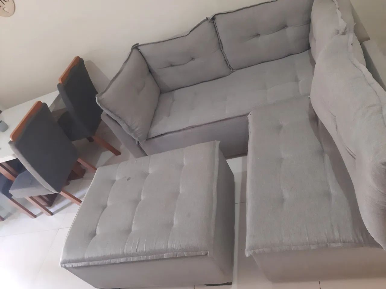 Sofá modular 5 lugares + Puff Gigante - Foto 3