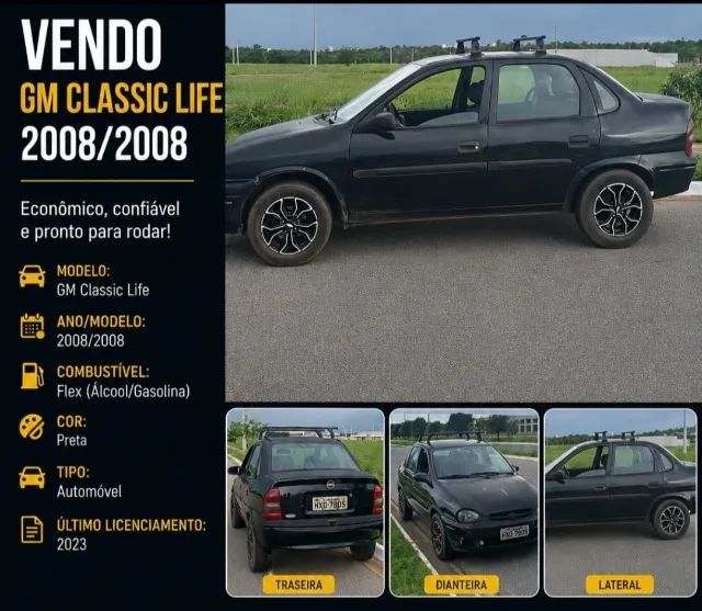 Chevrolet Corsa Corsa Sed Class.Life 1.0/1.0 FlexPower 2008