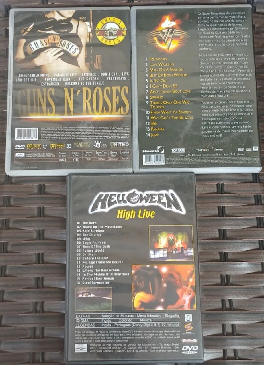 Combo 3 dvds Rock (Guns_ Van Halen_Helloween) - Foto 2