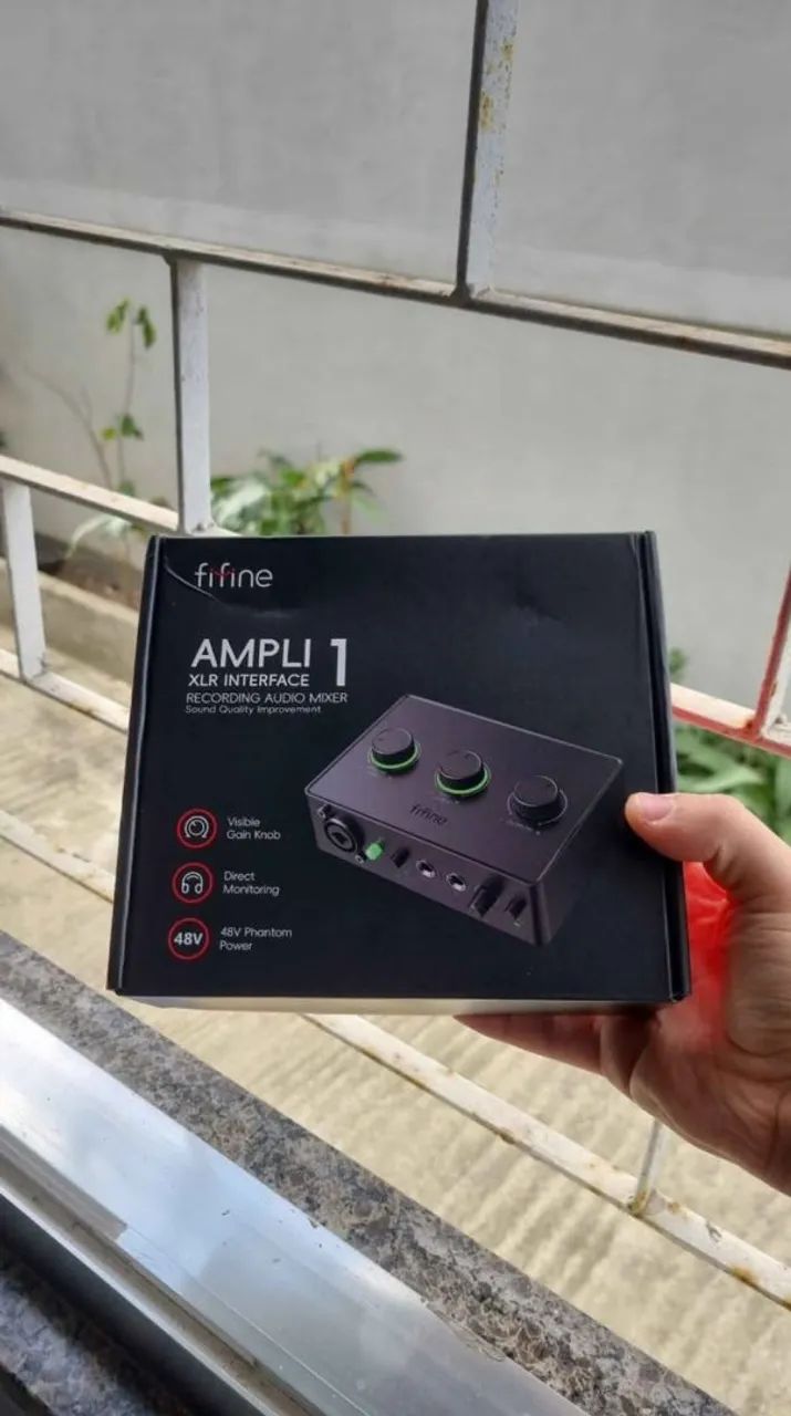 Interface de audio fifine Sc1 + cabo XLR - Foto 3