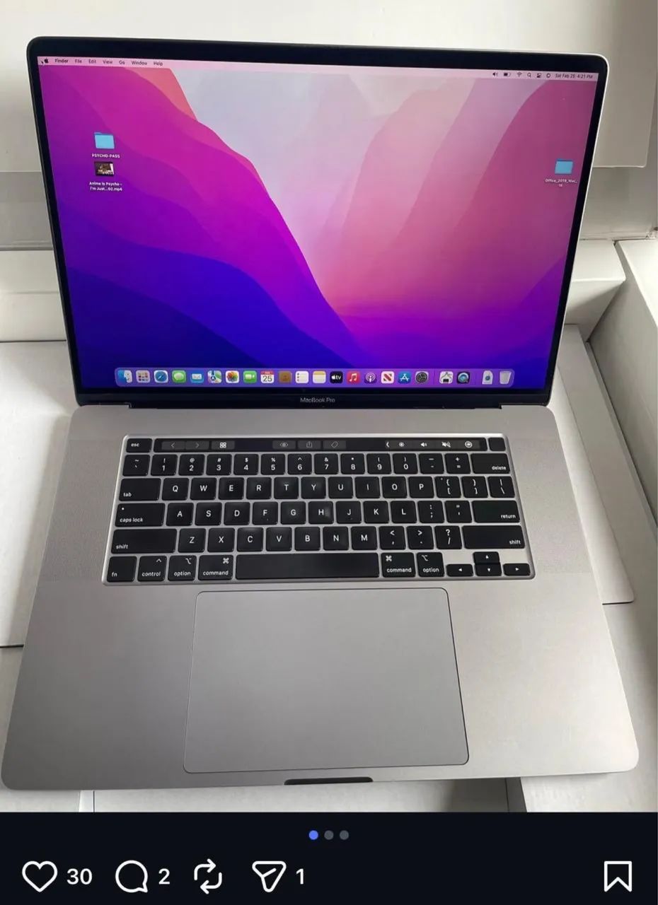 MACBOOK PRO 15" APPLE 2018