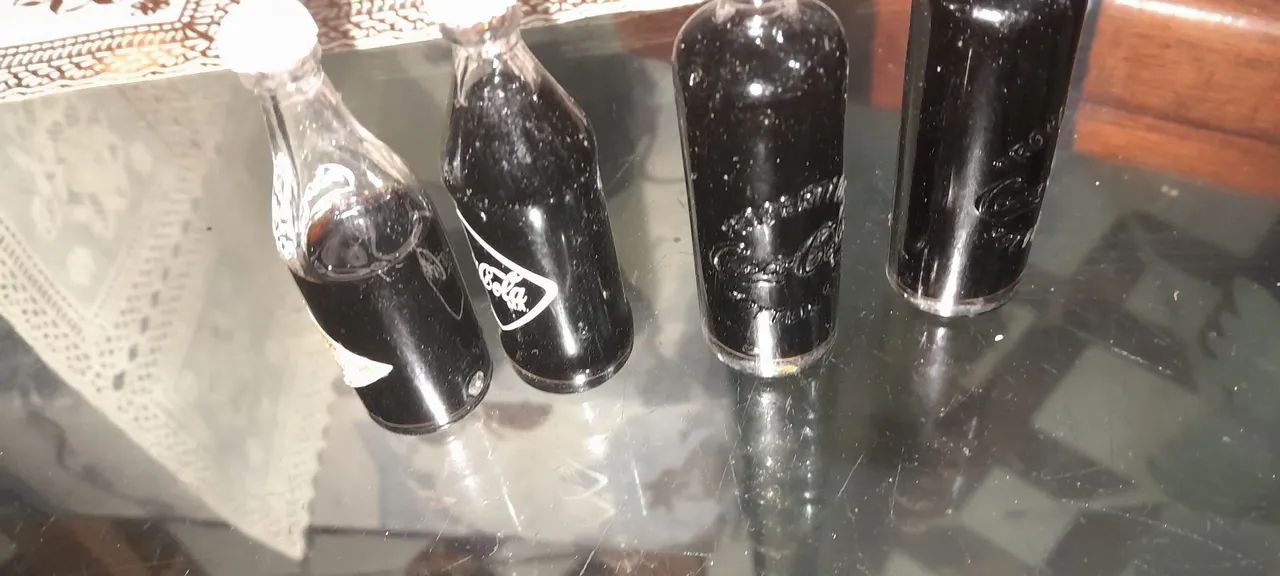 Reliquia 4 minigarrafinhas antigas coca cola