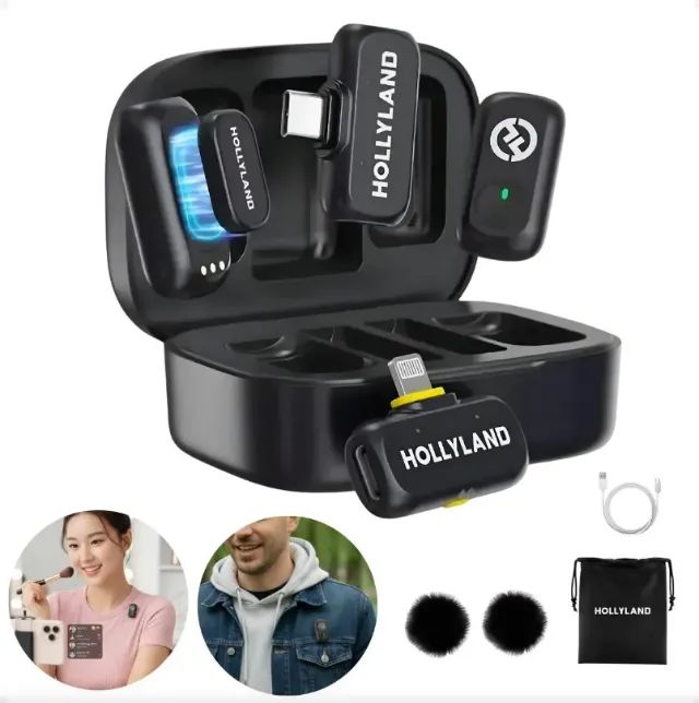 Microfone sem fio Hollyland Lark A1 Combo para iPhone e Androidd - Foto 4