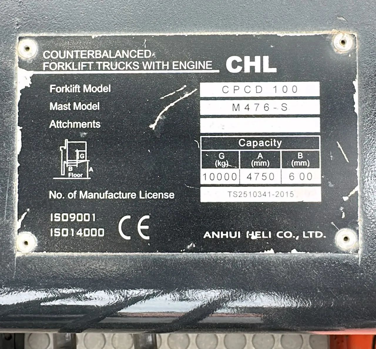 Empilhadeira CHL 10 TON 2015 - Foto 5