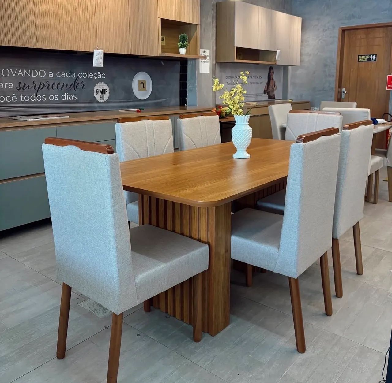 Mesa de Jantar Ester com 6 Cadeiras Entrega Rápida - Foto 2